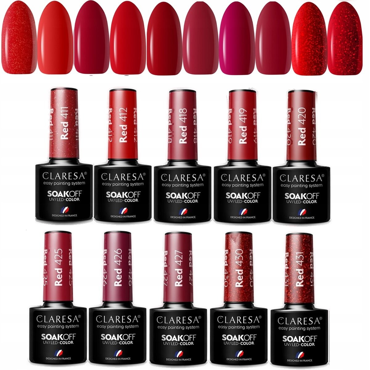 Claresa, Red, Набор гибридной коллекции, красный, 10 шт
Claresa, Red, Набор гибридной коллекции, красный, 10 шт