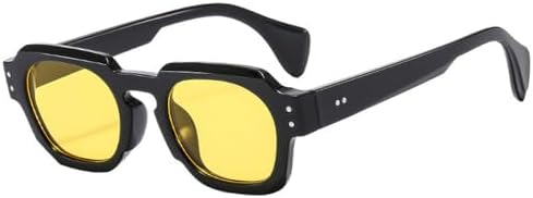 Солнцезащитные очки 2027 года для женщин, прозрачные линзы, защита от УФ-излучения UV400, винтажные мужские солнцезащитные очки с заклепками в стиле панк MTZJH, Black Yellow
Солнцезащитные очки 2027 года для женщин, прозрачные линзы, защита от УФ-излучения UV400, винтажные мужские солнцезащитные очки с заклепками в стиле панк MTZJH, Black Yellow