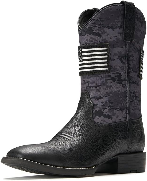 Мужские ковбойские сапоги SUREWAY - мужские вестерн-сапоги с квадратным носком с флагом, маслостойкие/противоскользящие, прочные, стильные классические сапоги на 25 см, черный
Мужские ковбойские сапоги SUREWAY - мужские вестерн-сапоги с квадратным носком с флагом, маслостойкие/противоскользящие, прочные, стильные классические сапоги на 25 см, черный