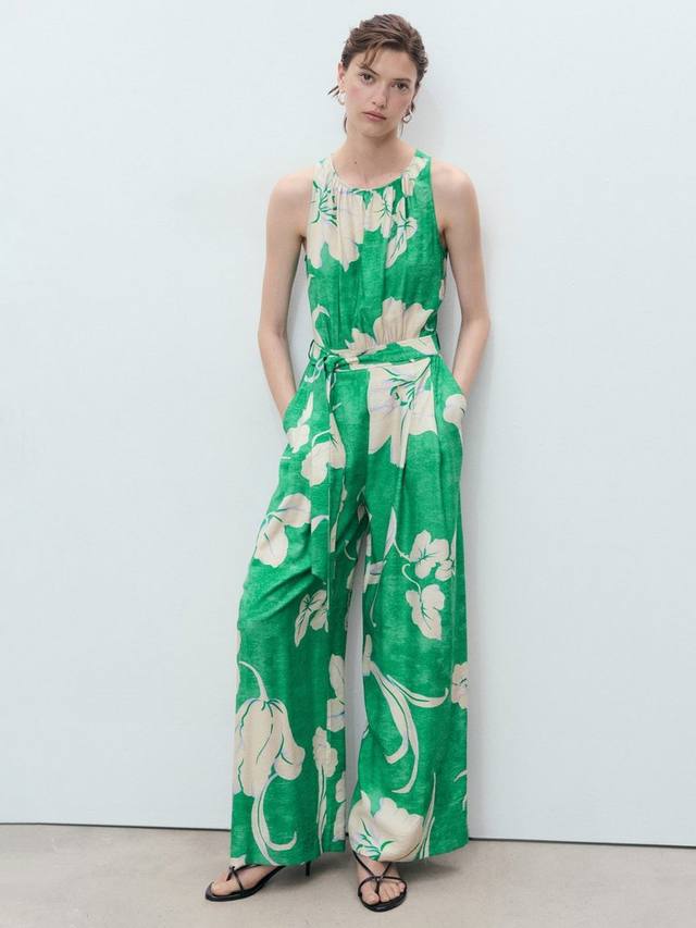 Цветочный комбинезон без рукавов с поясом Mango, Green/Multi
Цветочный комбинезон без рукавов с поясом Mango, Green/Multi