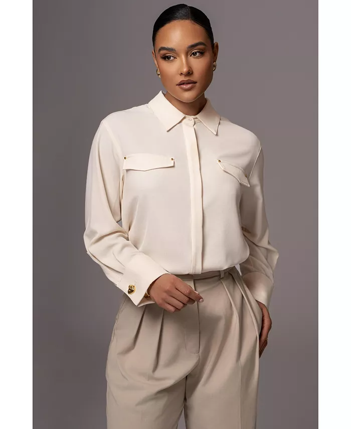 Женская черная рубашка Stella на пуговицах JLUXLABEL
Женская черная рубашка Stella на пуговицах JLUXLABEL