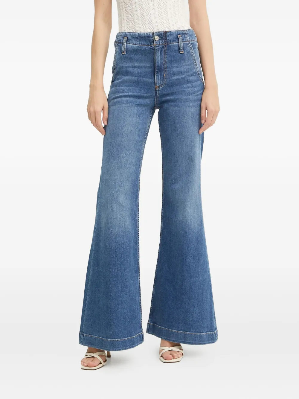 Расклешенные джинсы с завышенной талией BOSS, синий
Расклешенные джинсы с завышенной талией BOSS, синий