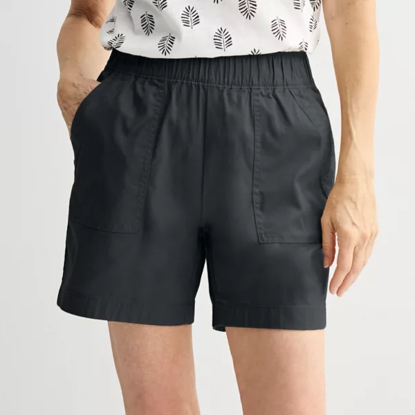 Женские шорты из твила с застежкой Croft & Barrow, черный
Женские шорты из твила с застежкой Croft & Barrow, черный