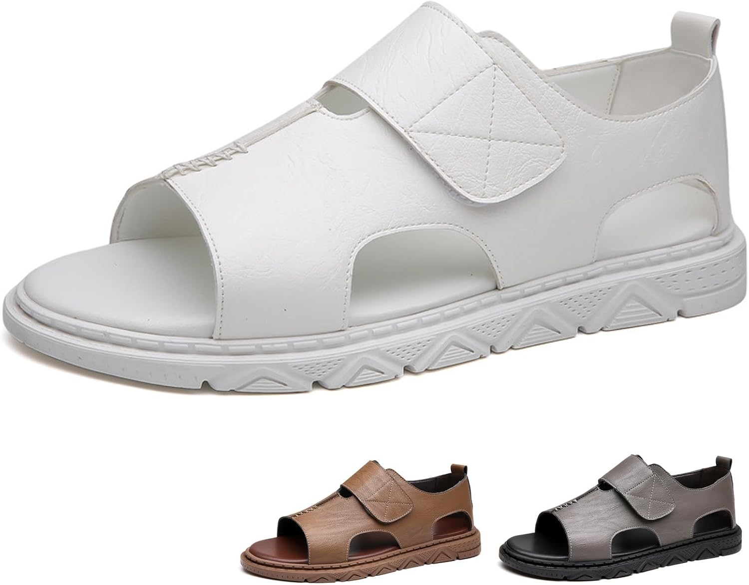 Мужские кожаные сандалии с ручной прошивкой, вырезами, летние, ретро, удобные, с закругленным открытым носком, дышащие, с застежкой-липучкой, нескользящие, плоские, пляжные, для повседневного ношения и прогулок на улице Nsneond, белый
Мужские кожаные сандалии с ручной прошивкой, вырезами, летние, ретро, удобные, с закругленным открытым носком, дышащие, с застежкой-липучкой, нескользящие, плоские, пляжные, для повседневного ношения и прогулок на улице Nsneond, белый