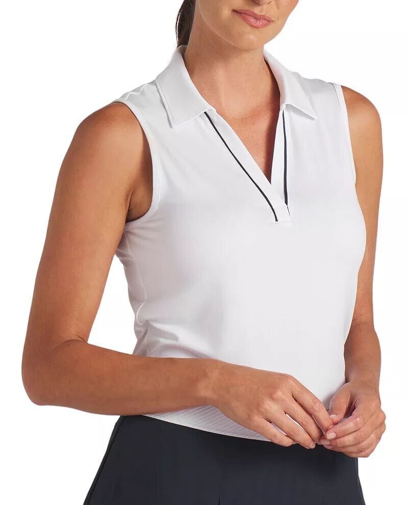 Женская рубашка-поло для гольфа без рукавов Puma CLOUDSPUN с окантовкой, белый
Женская рубашка-поло для гольфа без рукавов Puma CLOUDSPUN с окантовкой, белый