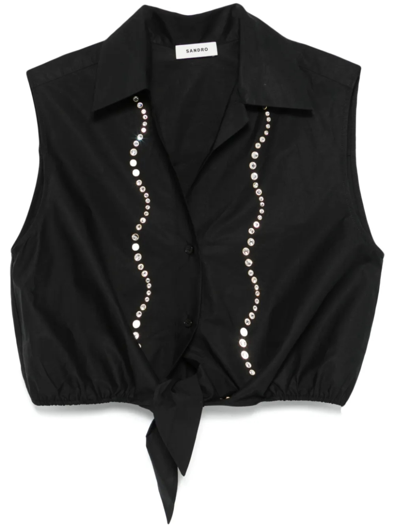 Топ с кристаллами SANDRO, черный
Топ с кристаллами SANDRO, черный