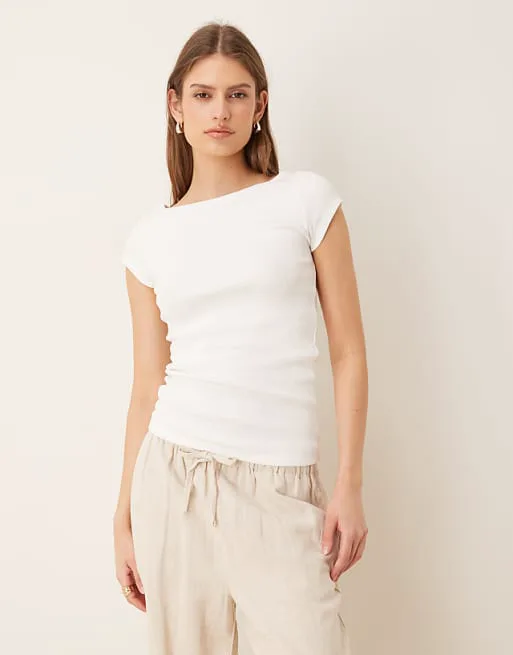 Белая футболка с вырезом-лодочкой в рубчик JJXX, Белый, Белая футболка с вырезом-лодочкой в рубчик JJXX
Белая футболка с вырезом-лодочкой в рубчик JJXX, Белый, Белая футболка с вырезом-лодочкой в рубчик JJXX