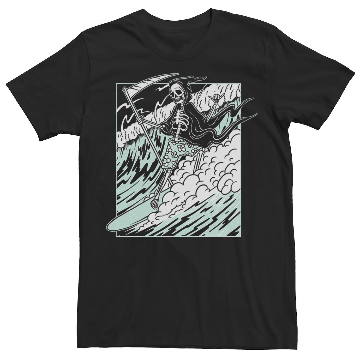 Мужская футболка с рисунком Grim Reaper Riding The Wave и плакатом Licensed Character
Мужская футболка с рисунком Grim Reaper Riding The Wave и плакатом Licensed Character