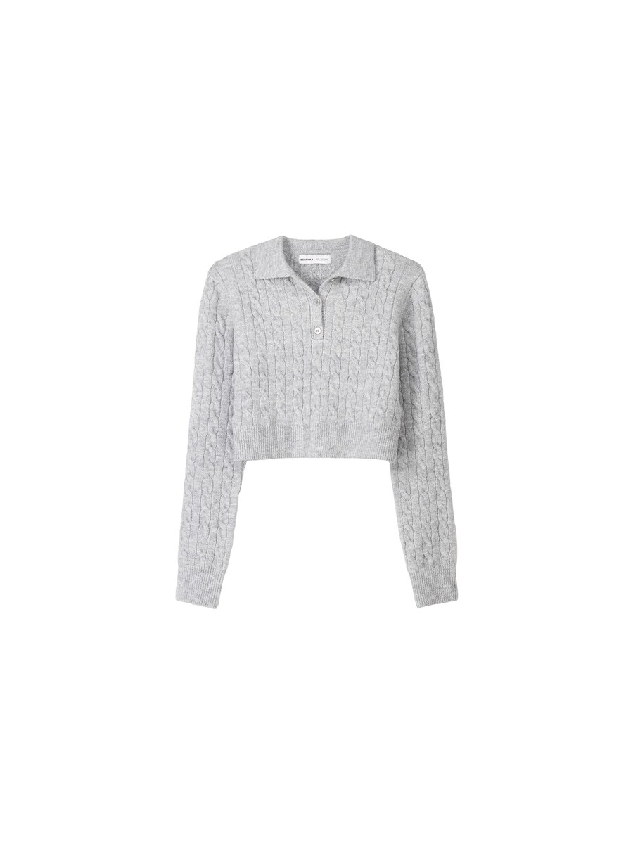 Свитер Bershka, пятнистый серый
Свитер Bershka, пятнистый серый