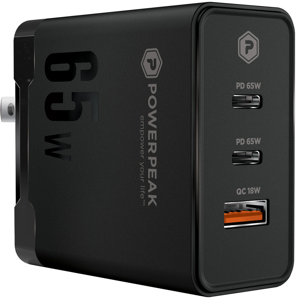 Зарядное устройство PowerPeak 65W GaN 3-Port USB Wall Charger with Cable
Зарядное устройство PowerPeak 65W GaN 3-Port USB Wall Charger with Cable