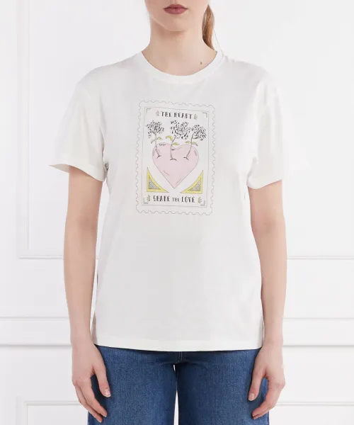 Футболка с розовым сердцем Regular fit Twin-Set, белый
Футболка с розовым сердцем Regular fit Twin-Set, белый