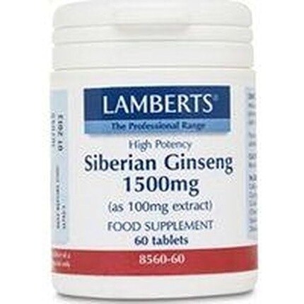 Сибирский женьшень 1500 мг 60 капсул, Lamberts
Сибирский женьшень 1500 мг 60 капсул, Lamberts