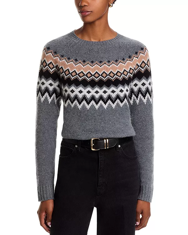 Эксклюзивный свитер с круглым вырезом из 100% кашемира с узором «фэр-айл» C By Bloomingdale'S Cashmere, серый
Эксклюзивный свитер с круглым вырезом из 100% кашемира с узором «фэр-айл» C By Bloomingdale'S Cashmere, серый