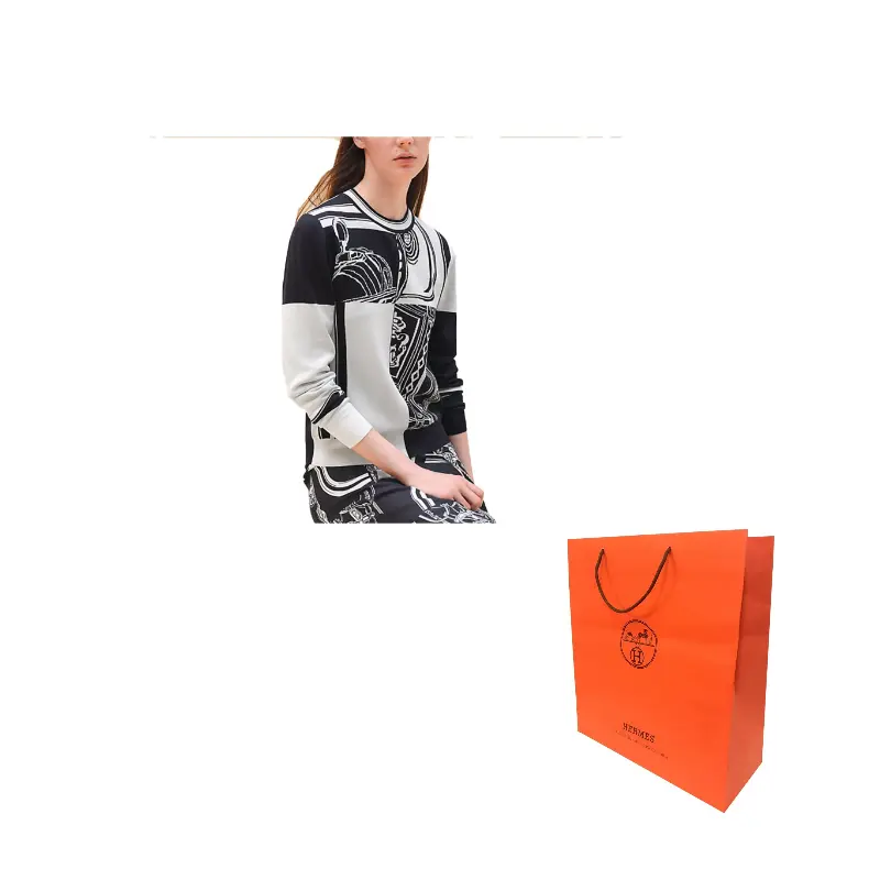 HERMES Вязаный свитер FW23 женский Black White
HERMES Вязаный свитер FW23 женский Black White