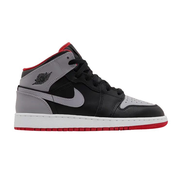 Кроссовки Air Jordan Air Jordan 1 Mid GS 'Bred Shadow', черный 
Кроссовки Air Jordan Air Jordan 1 Mid GS 'Bred Shadow', черный