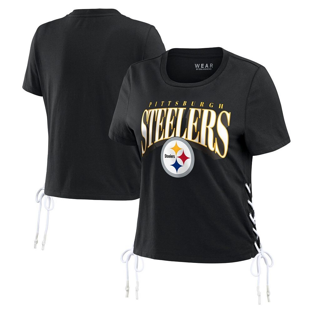 Женская черная укороченная футболка со шнуровкой по бокам Erin Andrews Pittsburgh Steelers WEAR by Erin Andrews, цвет Stl Black
Женская черная укороченная футболка со шнуровкой по бокам Erin Andrews Pittsburgh Steelers WEAR by Erin Andrews, цвет Stl Black