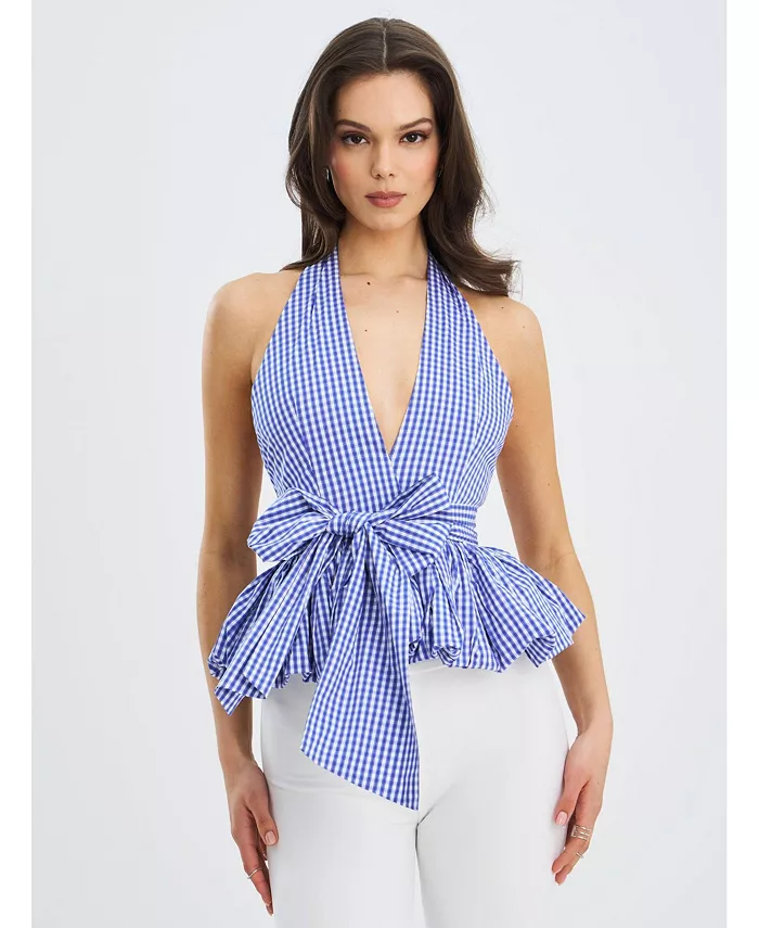 Женский топ Ilene сине-белой клетчатой вставкой и подолом-фонариком Miss Circle, синий
Женский топ Ilene сине-белой клетчатой вставкой и подолом-фонариком Miss Circle, синий