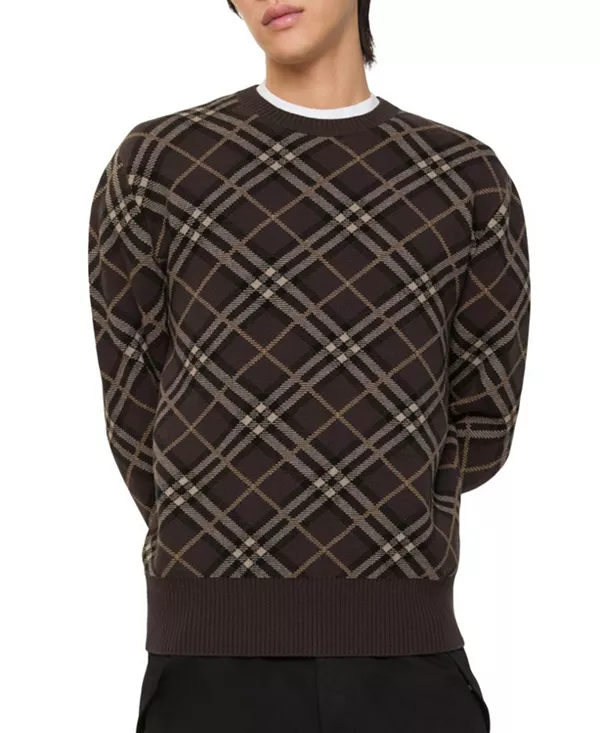 Свитер из смеси шерсти и кашемира в клетку Burberry, коричневый
Свитер из смеси шерсти и кашемира в клетку Burberry, коричневый