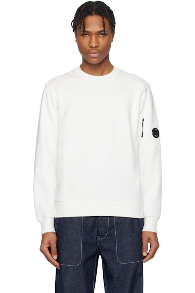 Толстовка Off-White с круглым вырезом и диагональным рельефным флисом C.P. Company
Толстовка Off-White с круглым вырезом и диагональным рельефным флисом C.P. Company