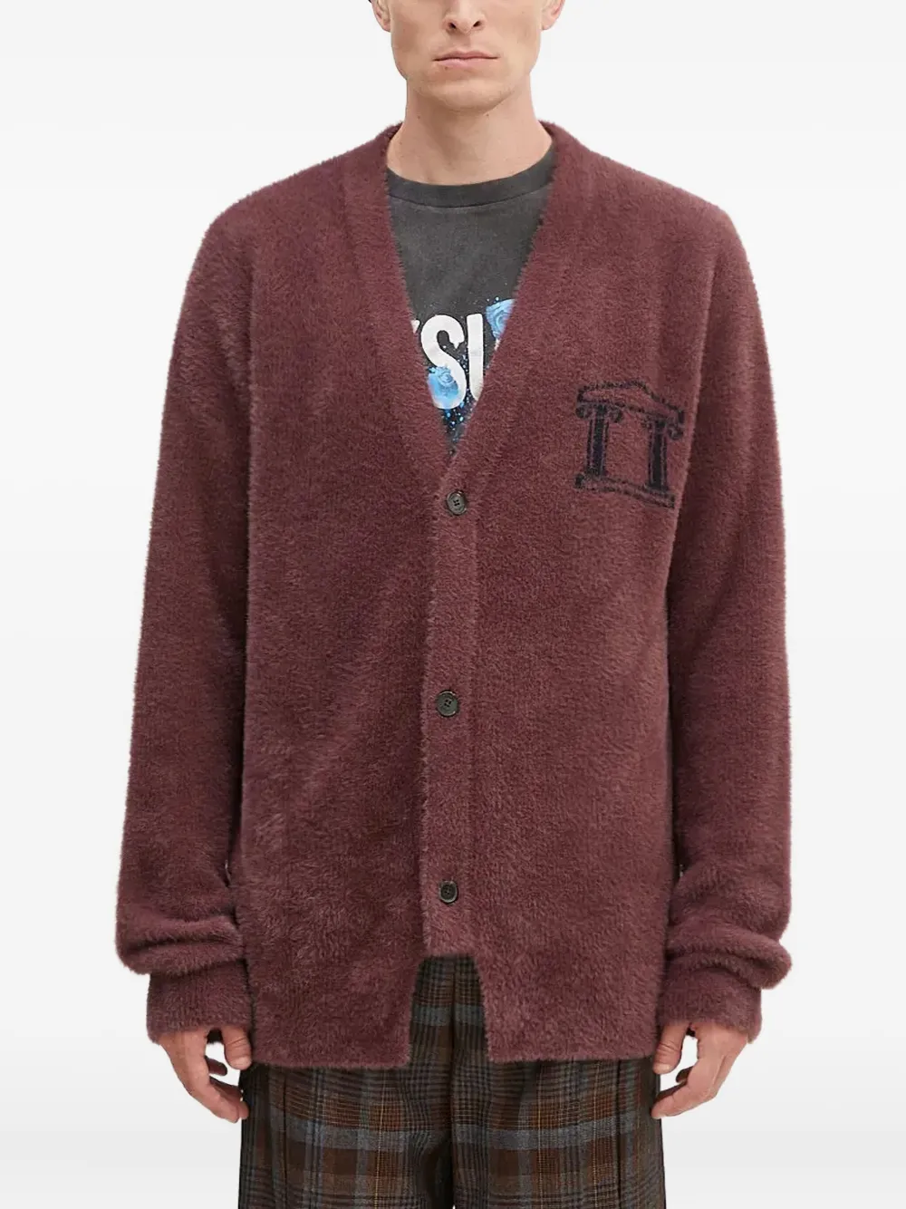 Кардиган из шенилловой пряжи Aries, коричневый 
Кардиган из шенилловой пряжи Aries, коричневый