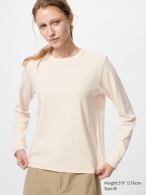 Гладкая эластичная хлопковая футболка с длинным рукавом Uniqlo, 30 natural
Гладкая эластичная хлопковая футболка с длинным рукавом Uniqlo, 30 natural