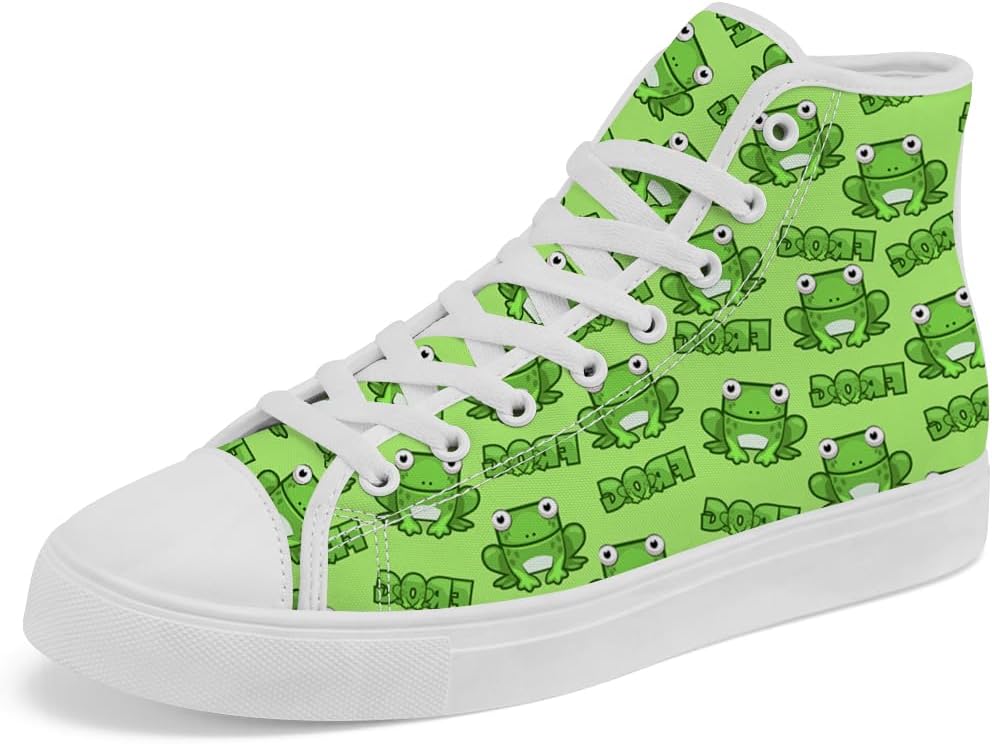 Кеды Frog с высоким берцем, высокие холщовые кроссовки на шнуровке, повседневная обувь для женщин и мужчин Chebing, зеленый
Кеды Frog с высоким берцем, высокие холщовые кроссовки на шнуровке, повседневная обувь для женщин и мужчин Chebing, зеленый