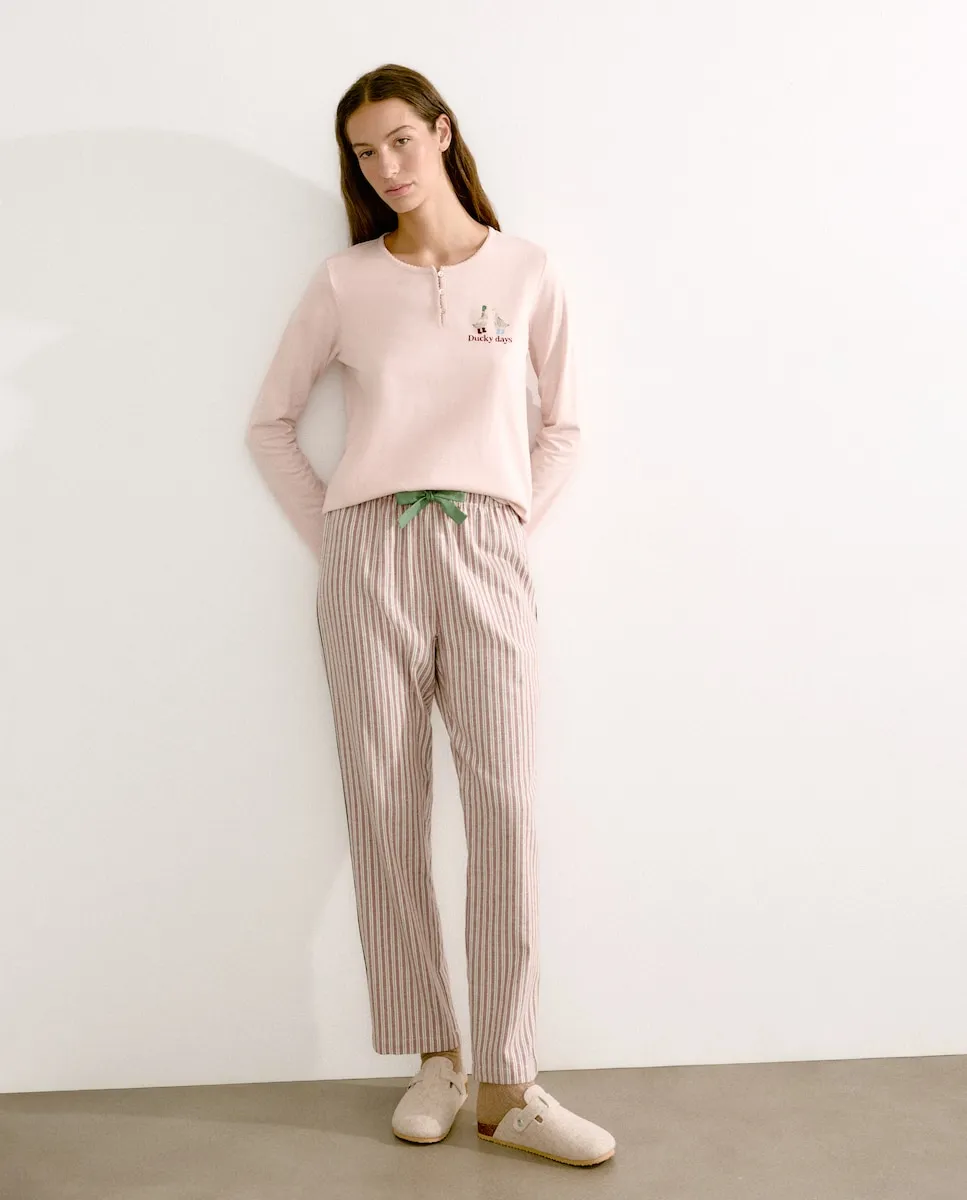 Женская хлопковая пижама с принтом Énfasis, красный
Женская хлопковая пижама с принтом Énfasis, красный