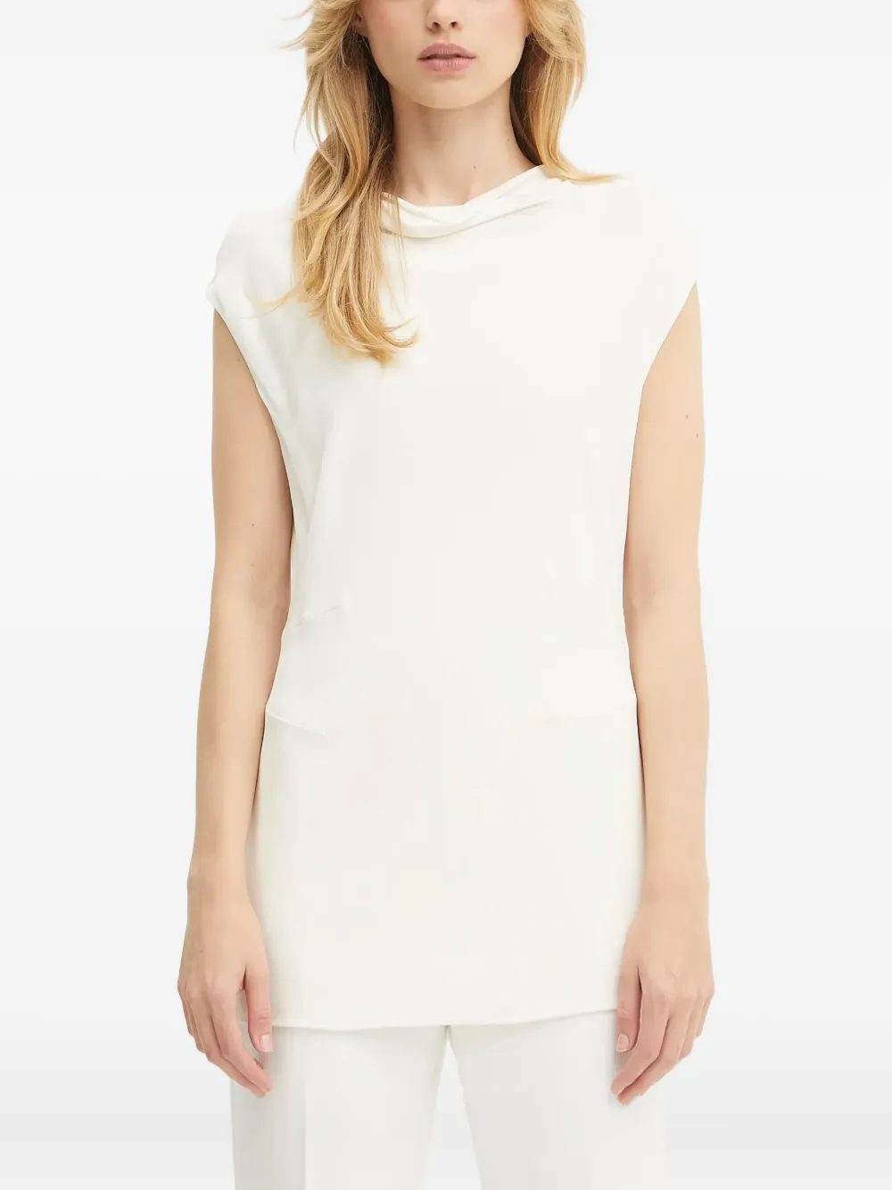 Топ с воротником-хомутом BOSS, белый
Топ с воротником-хомутом BOSS, белый