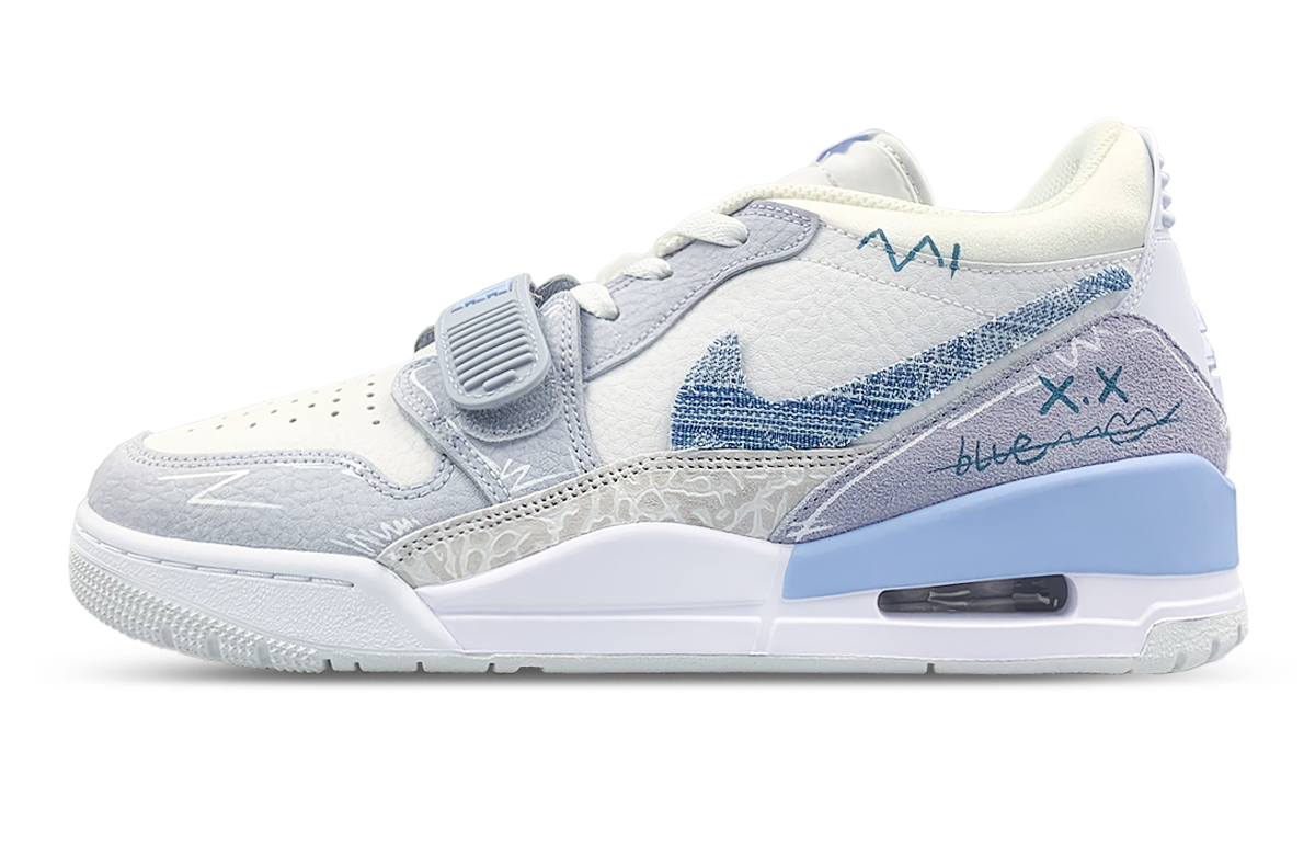 Jordan Баскетбольные кроссовки Legacy 312 с низким верхом, нескользящие, винтажные, мужские, серо-синие, белые
Jordan Баскетбольные кроссовки Legacy 312 с низким верхом, нескользящие, винтажные, мужские, серо-синие, белые