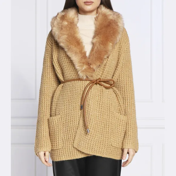 Кардиган классического кроя с добавлением шерсти Liu Jo, коричневый
Кардиган классического кроя с добавлением шерсти Liu Jo, коричневый