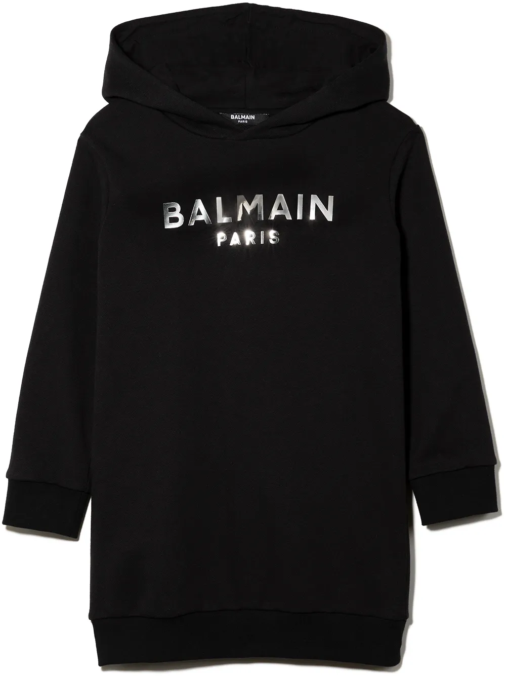 Платье с капюшоном и логотипом Balmain Kids, черный
Платье с капюшоном и логотипом Balmain Kids, черный