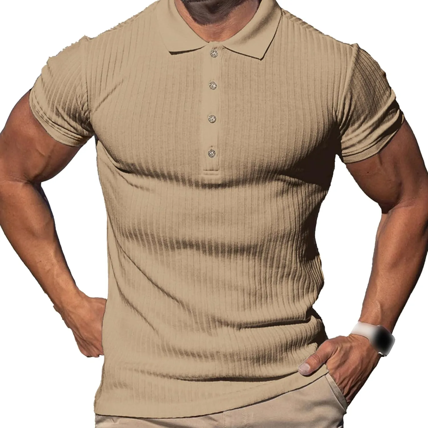 Мужская поло с кнопками из мягкого хлопка SWJGLITTR
Мужская поло с кнопками из мягкого хлопка SWJGLITTR