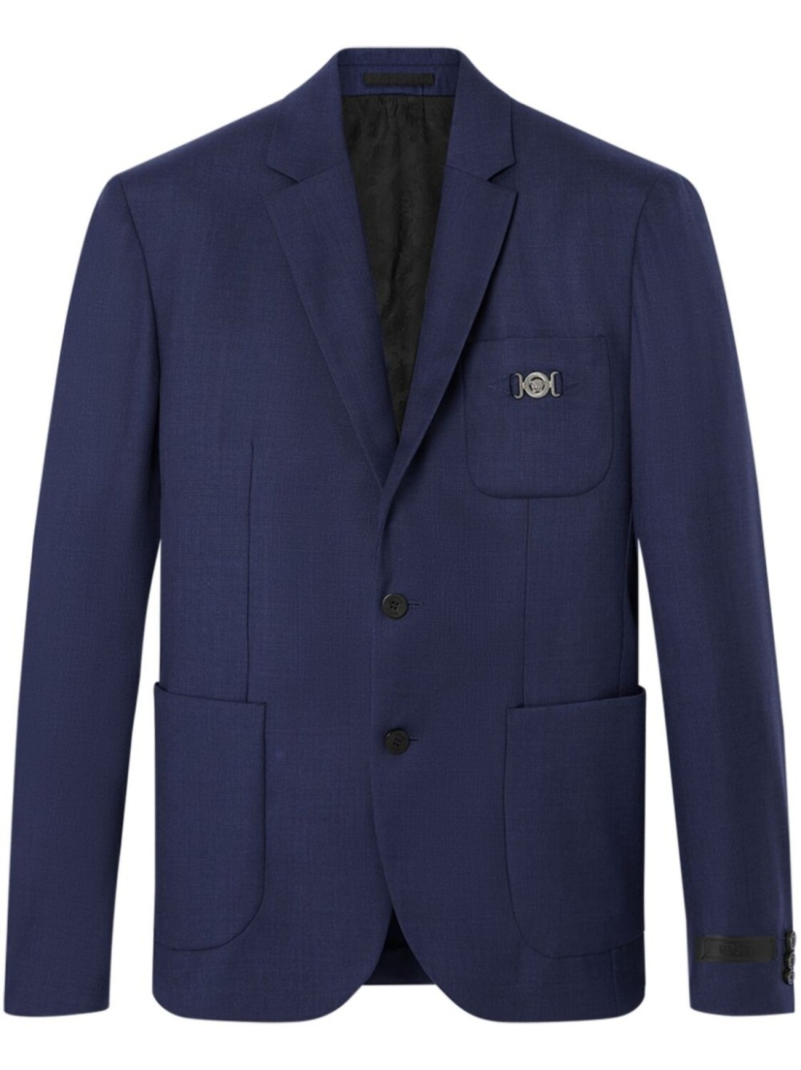 Versace шерстяной пиджак с декором Medusa, синий
Versace шерстяной пиджак с декором Medusa, синий