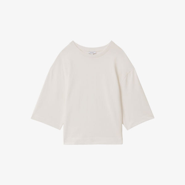 Укороченная футболка свободного покроя из хлопка Cassie Reiss, белый
Укороченная футболка свободного покроя из хлопка Cassie Reiss, белый