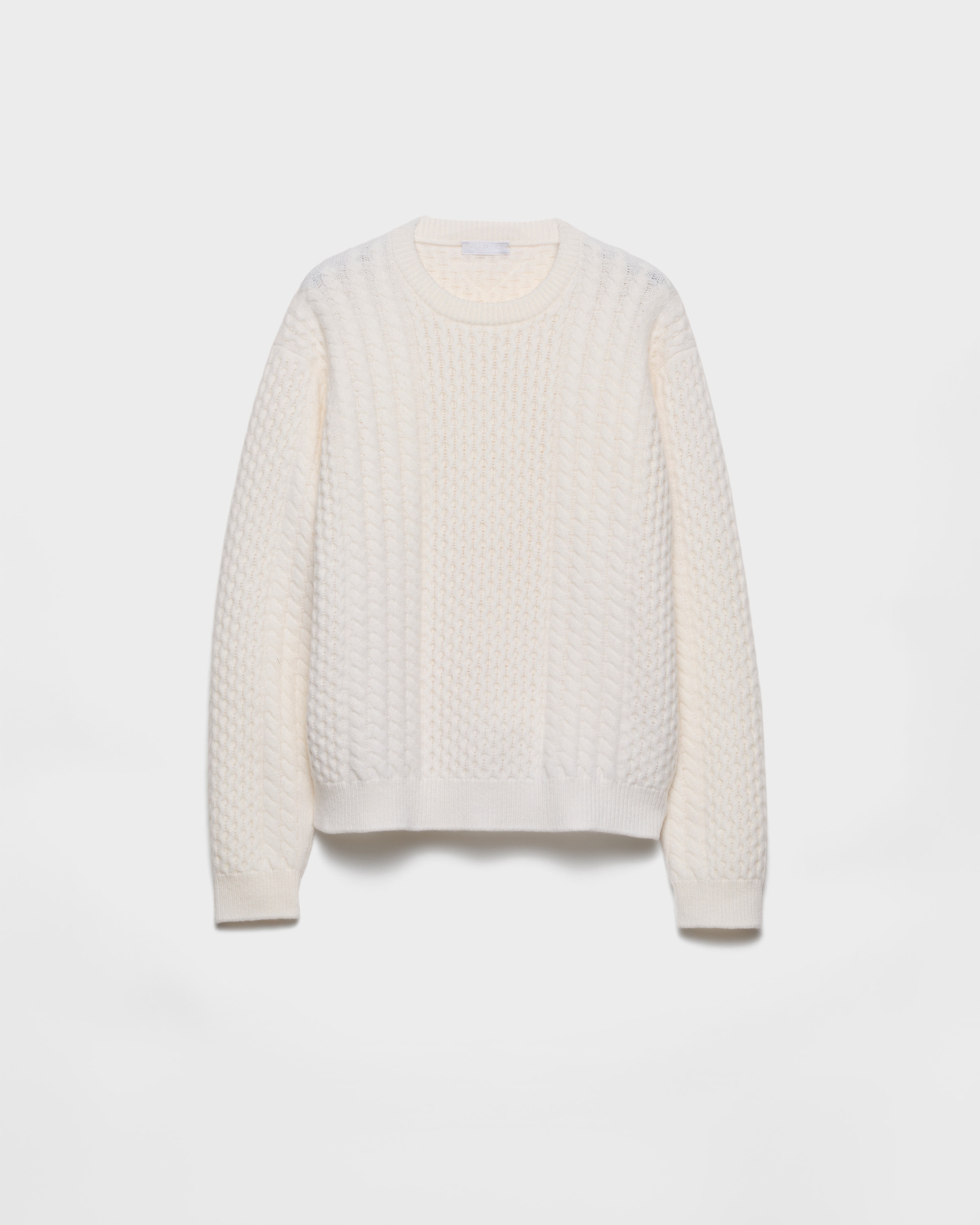 Шерстяной свитер с круглым вырезом Prada, белая
Шерстяной свитер с круглым вырезом Prada, белая