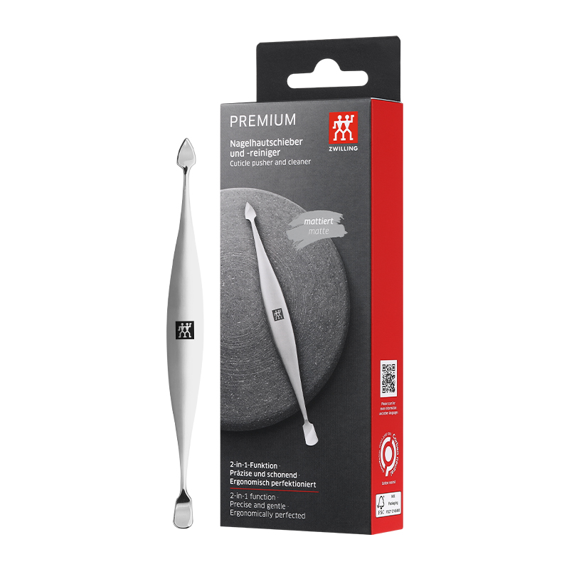 Инструмент для ногтей из нержавеющей стали с двойной головкой для опиливания и чистки кутикулы, подходит для мастеров маникюра ZWILLING
Инструмент для ногтей из нержавеющей стали с двойной головкой для опиливания и чистки кутикулы, подходит для мастеров маникюра ZWILLING