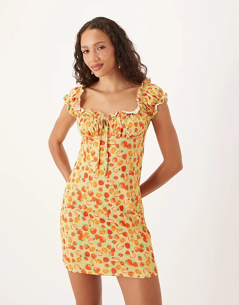 Платье-мини с короткими рукавами и силуэтом Collective The Label цвета яблочно-зелёного фруктового дерева
Платье-мини с короткими рукавами и силуэтом Collective The Label цвета яблочно-зелёного фруктового дерева