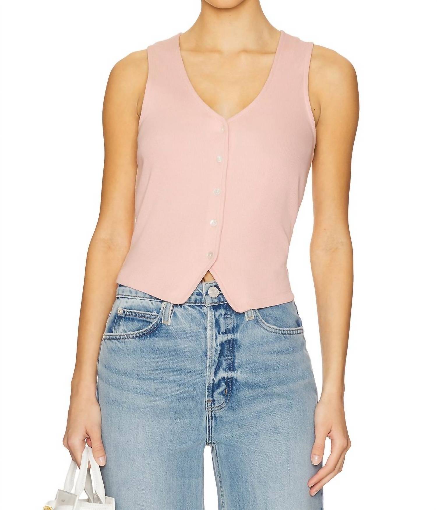 Хорн Топ без рукавов в розовой глине Veronica Beard
Хорн Топ без рукавов в розовой глине Veronica Beard