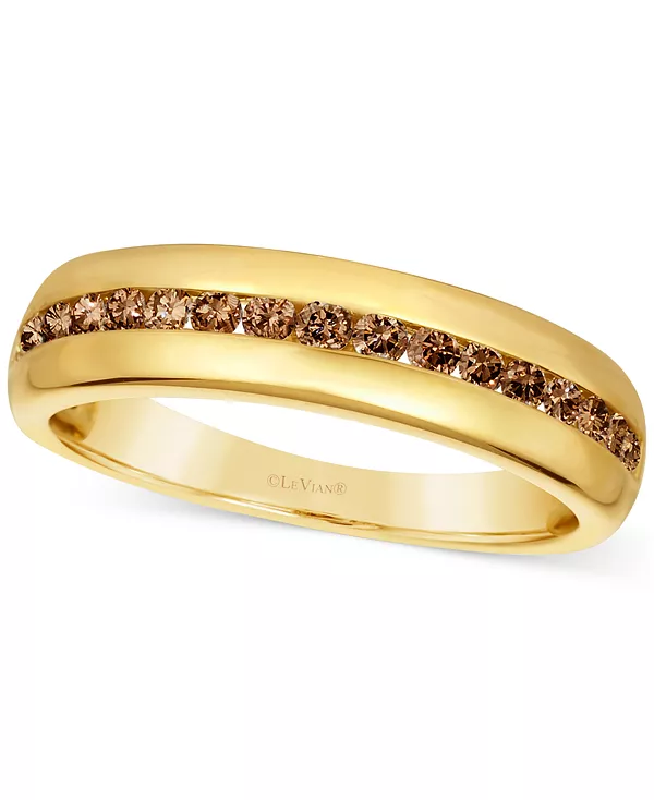 Мужское шоколадное бриллиантовое кольцо Chocolatier (1/2 карата) из 14-каратного золота Le Vian, gold
Мужское шоколадное бриллиантовое кольцо Chocolatier (1/2 карата) из 14-каратного золота Le Vian, gold