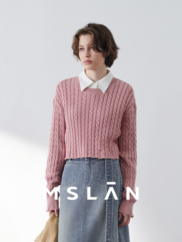 Свитер Mslan с круглым вырезом, розовый
Свитер Mslan с круглым вырезом, розовый