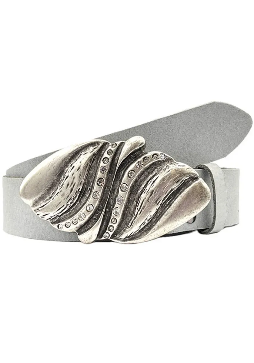 LIFEBULT by showroom 019° кожаный ремень Rettungsring By Showroom 019°, серый 
LIFEBULT by showroom 019° кожаный ремень Rettungsring By Showroom 019°, серый