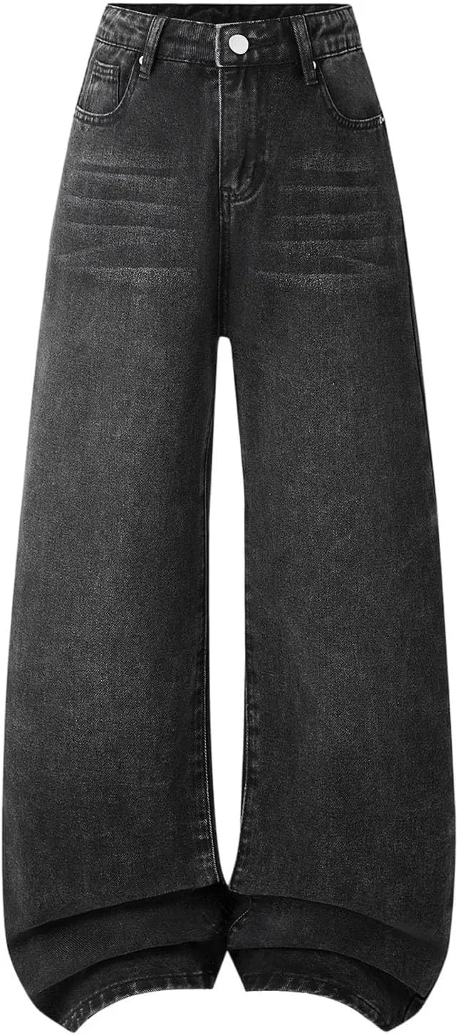 Джинсы женские Vintage Streetwear Y2k широкие на резинке
Джинсы женские Vintage Streetwear Y2k широкие на резинке