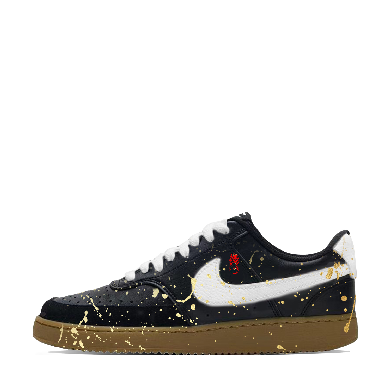 Nike Court Vision Mystic Gold Cushioning Impact Resistance Low top Skateboard Shoes Men's Black Gold
Nike Court Vision Mystic Gold Cushioning Impact Resistance Low top Skateboard Shoes Men's Black Gold