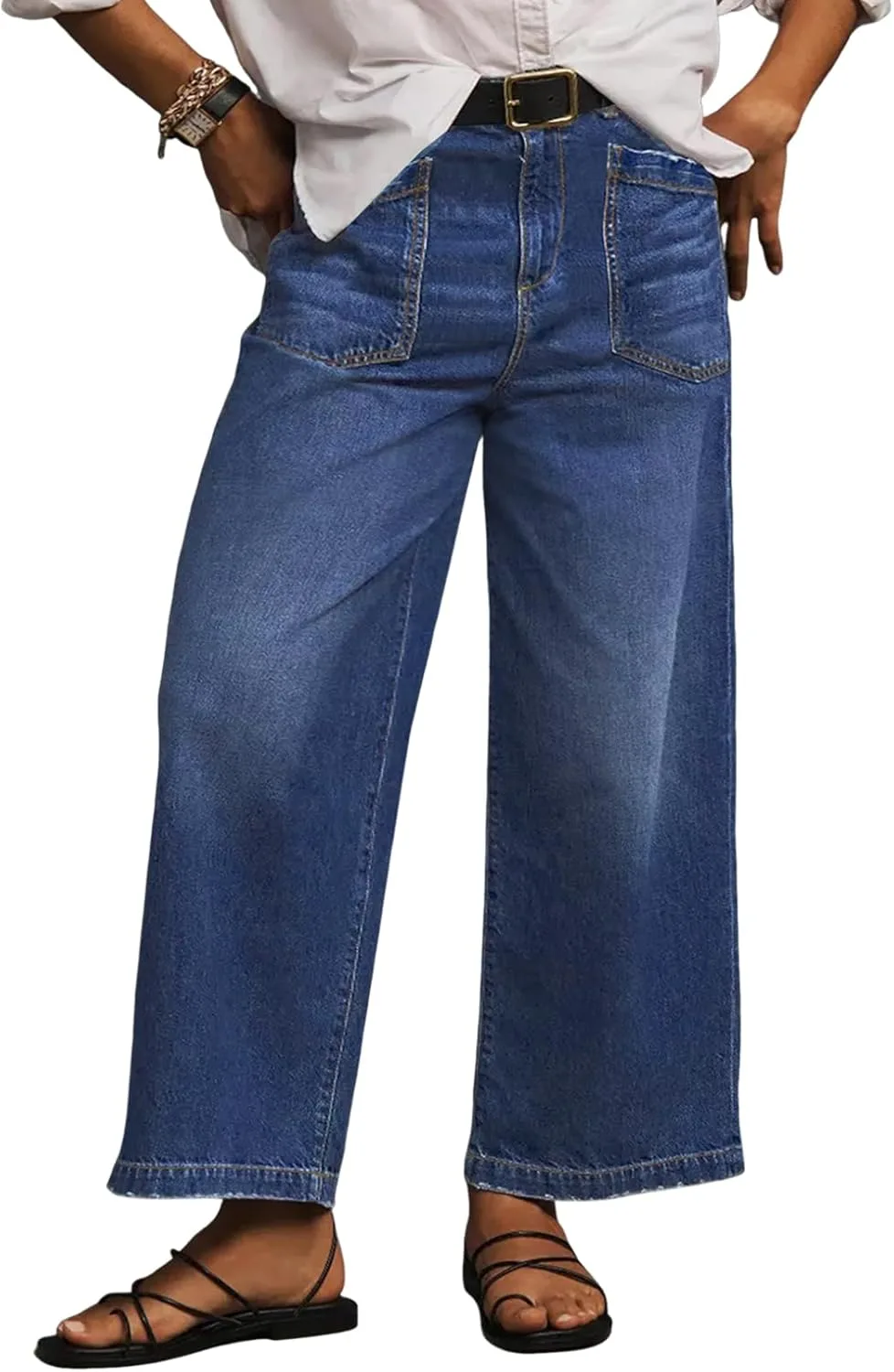 Eytino Plus Size джинсы для женщин High Waisted Wide Leg, Stretchy Denim
Eytino Plus Size джинсы для женщин High Waisted Wide Leg, Stretchy Denim