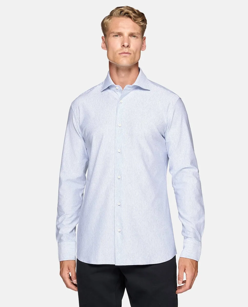 Мужская рубашка в полоску, обычная Boggi Milano, голубой
Мужская рубашка в полоску, обычная Boggi Milano, голубой