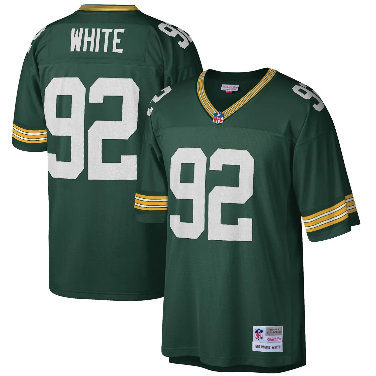 Мужская футболка Mitchell & Ness Reggie White Green Green Bay Packers Big & Tall 1996, реплика вышедшего на пенсию игрока
Мужская футболка Mitchell & Ness Reggie White Green Green Bay Packers Big & Tall 1996, реплика вышедшего на пенсию игрока
