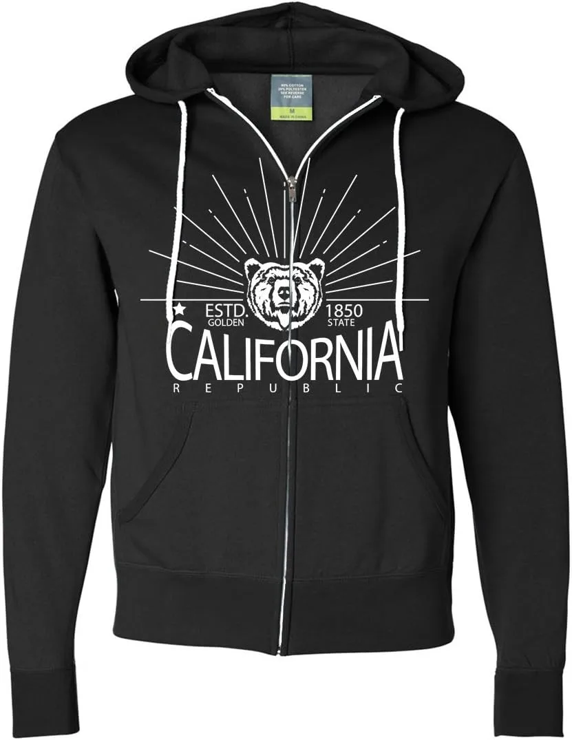 Калифорния Golden State худи с белым принтом на молнии Dolphin Shirt Co
Калифорния Golden State худи с белым принтом на молнии Dolphin Shirt Co