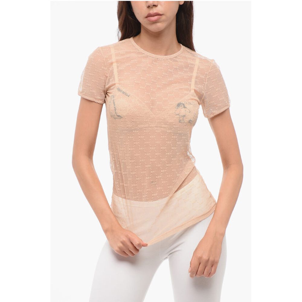 Кружевной топ с монограммой и короткими рукавами Dsquared2, мультиколор
Кружевной топ с монограммой и короткими рукавами Dsquared2, мультиколор