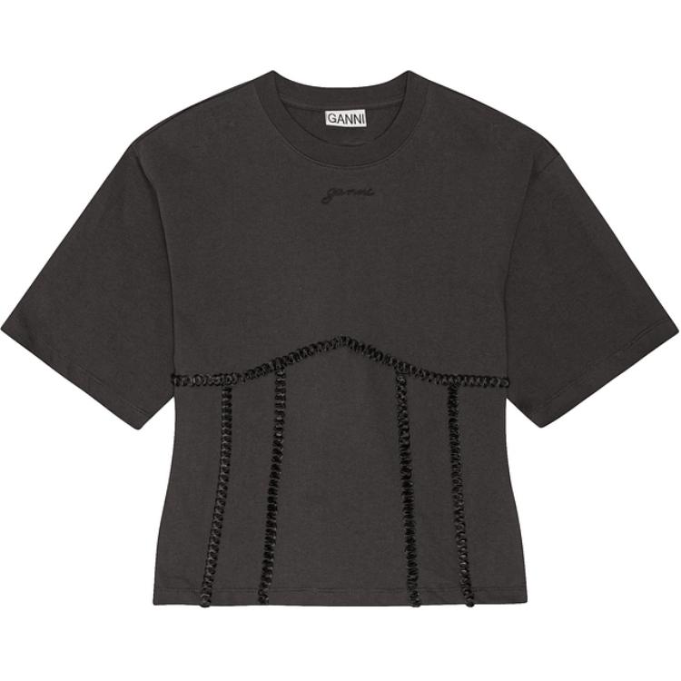 Футболка с аппликацией GANNI, черный
Футболка с аппликацией GANNI, черный