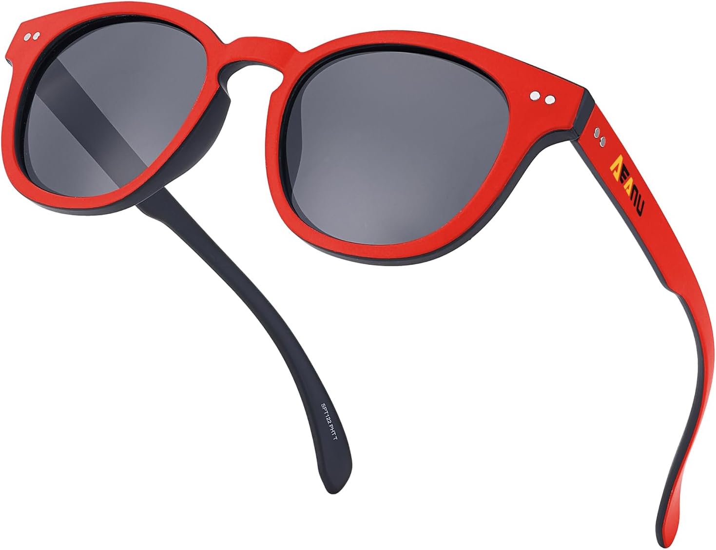 Поляризованные солнцезащитные очки для подростков – линзы UV400 с цветным зеркальным покрытием, матовая круглая оправа, для маленьких лиц – для велоспорта и активного отдыха AEANU, Red Frame/Grey Lens
Поляризованные солнцезащитные очки для подростков – линзы UV400 с цветным зеркальным покрытием, матовая круглая оправа, для маленьких лиц – для велоспорта и активного отдыха AEANU, Red Frame/Grey Lens